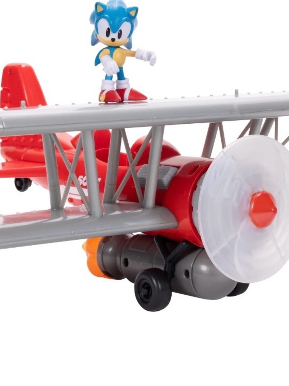 Sonic the Hedgehog Tornado Biplane Toy - Silver and Red - Picture 2 of 5